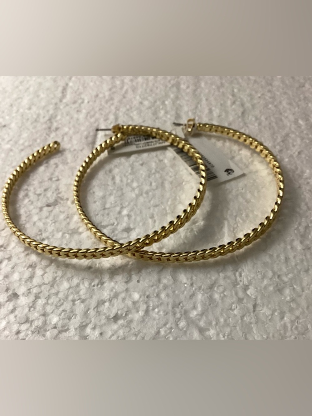 Michael Kors Gold-Tone Braided Hoop Earrings - Picture 4 of 9